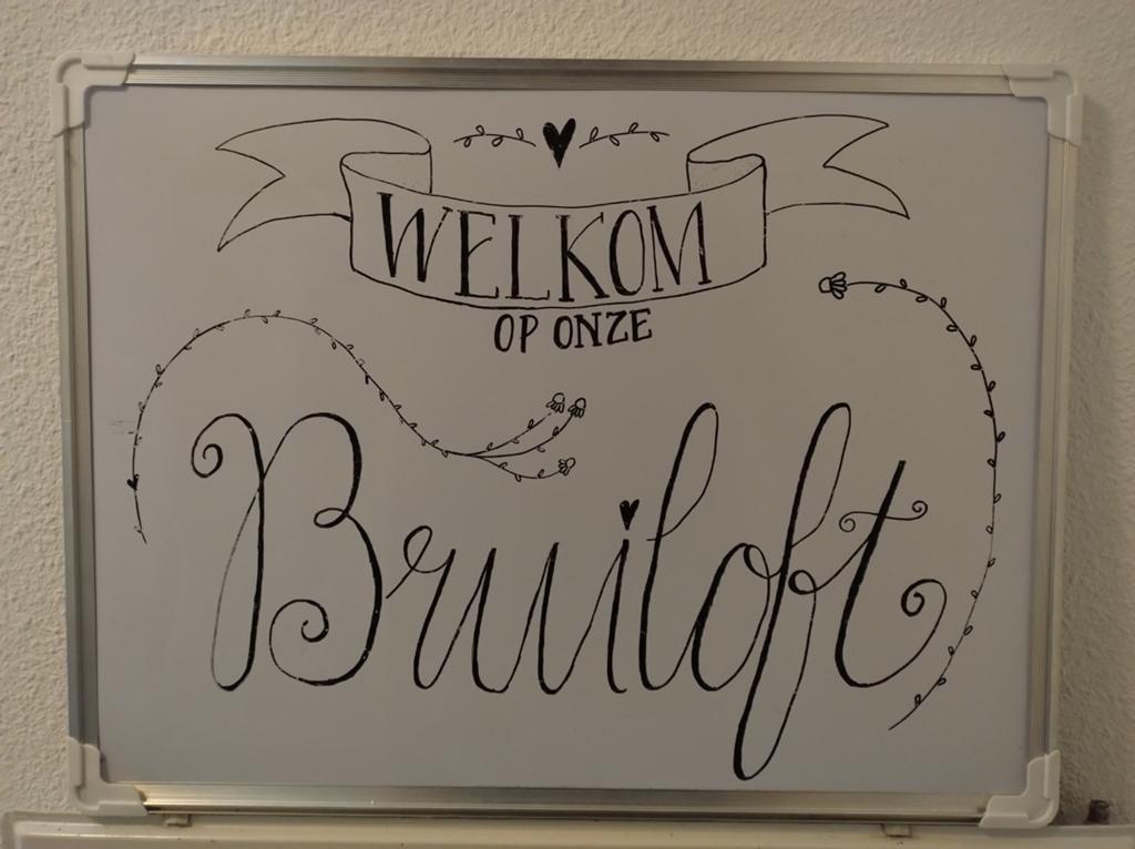 Welkomstbord Bruiloft - Handgeschreven, Ophalen of Verzenden, Gebruikt, Versiering, Geboorte of Huwelijk