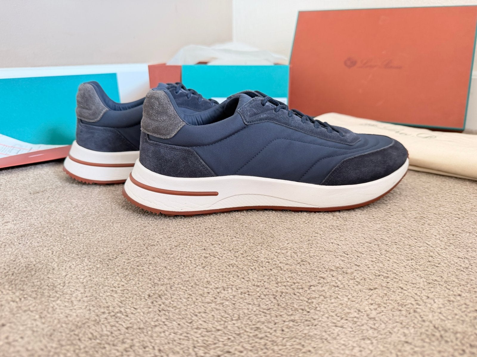 Loro Piana Weekend Walk Navy Blue Maat 43, Kleding | Heren, Schoenen, Ophalen of Verzenden, Zo goed als nieuw, Blauw, Sneakers of Gympen