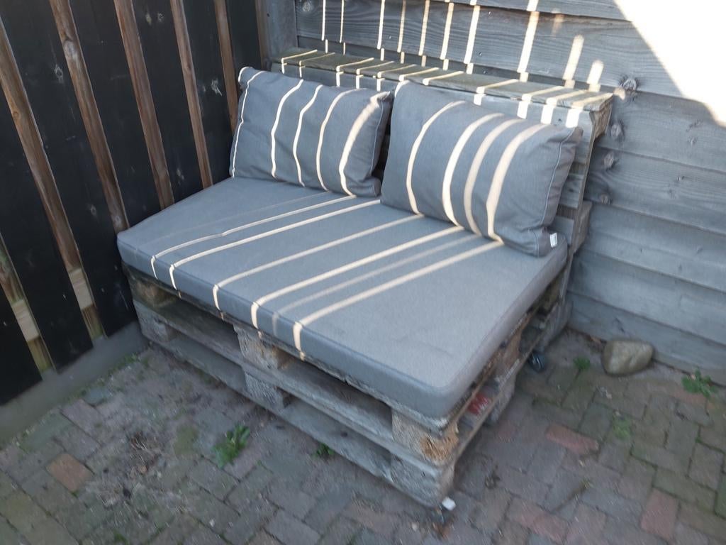 Madison Tuinkussens voor Palletbank - Grijs, Tuin en Terras, Tuinmeubel-accessoires, Ophalen