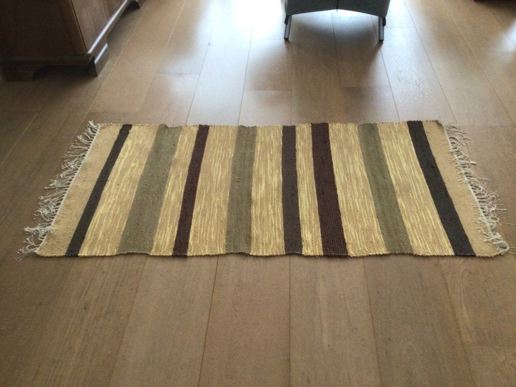 Zweeds Voddenkleed 165x83cm in z.g.st, Huis en Inrichting, Stoffering | Tapijten en Kleden, Ophalen, 100 tot 150 cm, Bruin, Nieuw