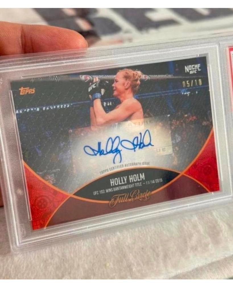 2024 TOPPS NOCHE UFC HOLLY HOLM FULL CIRCLE-AUTOGRAPH psa-10, Spelerskaart, Nieuw, Ophalen of Verzenden, H