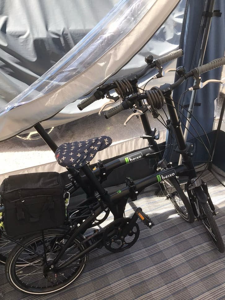 2x Beixo vouwfietsen crostown als nieuw mat zwart, Ophalen, Gebruikt, 16 tot 18 inch