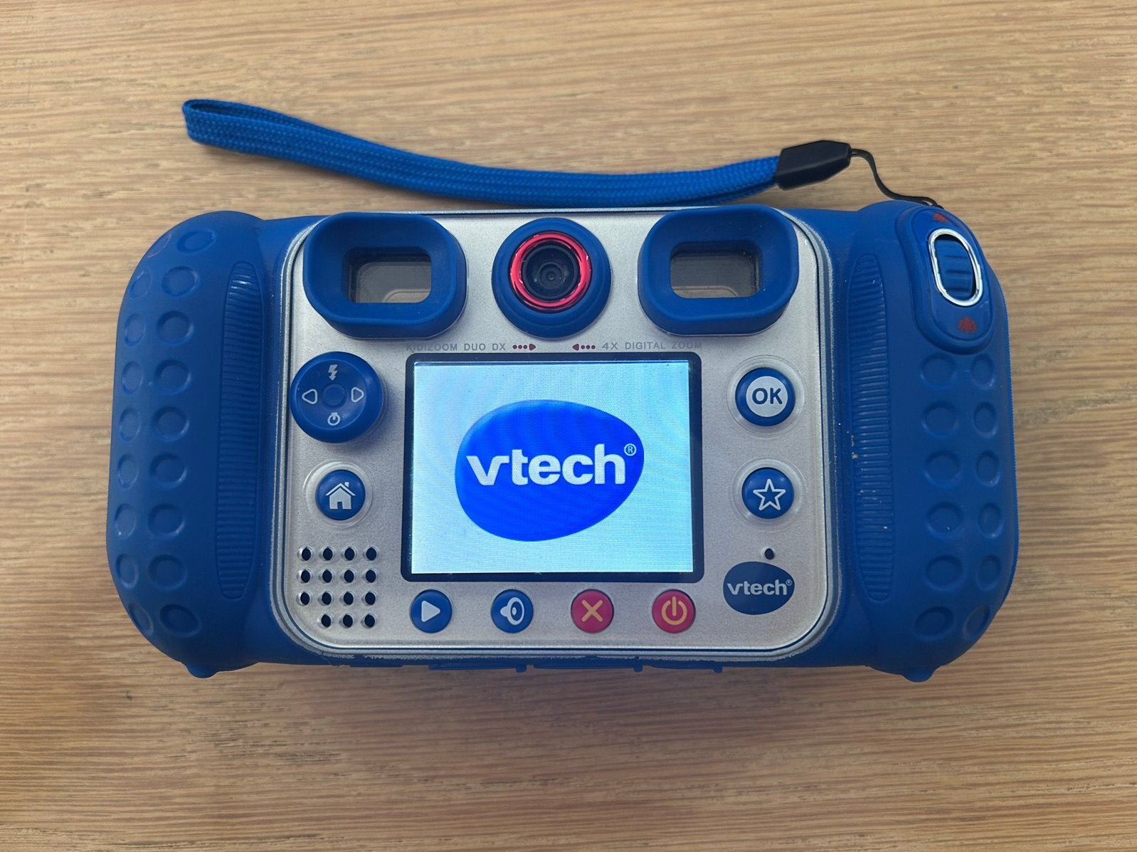 VTech Kidizoom Duo DX kindercamera blauw, Kinderen en Baby's, Speelgoed | Vtech, Ophalen of Verzenden, Gebruikt, 4 tot 6 jaar