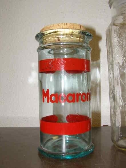 Glazen macaroni bus, Ophalen of Verzenden, Zo goed als nieuw, Glas, Pot, Bus of Blik