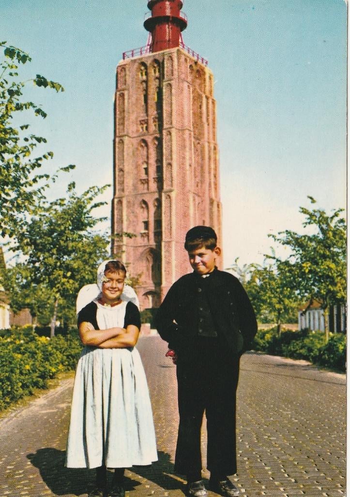 WESTKAPELLE Vuurtoren Klederdracht, Verzenden, 1960 tot 1980, Ongelopen, Zeeland