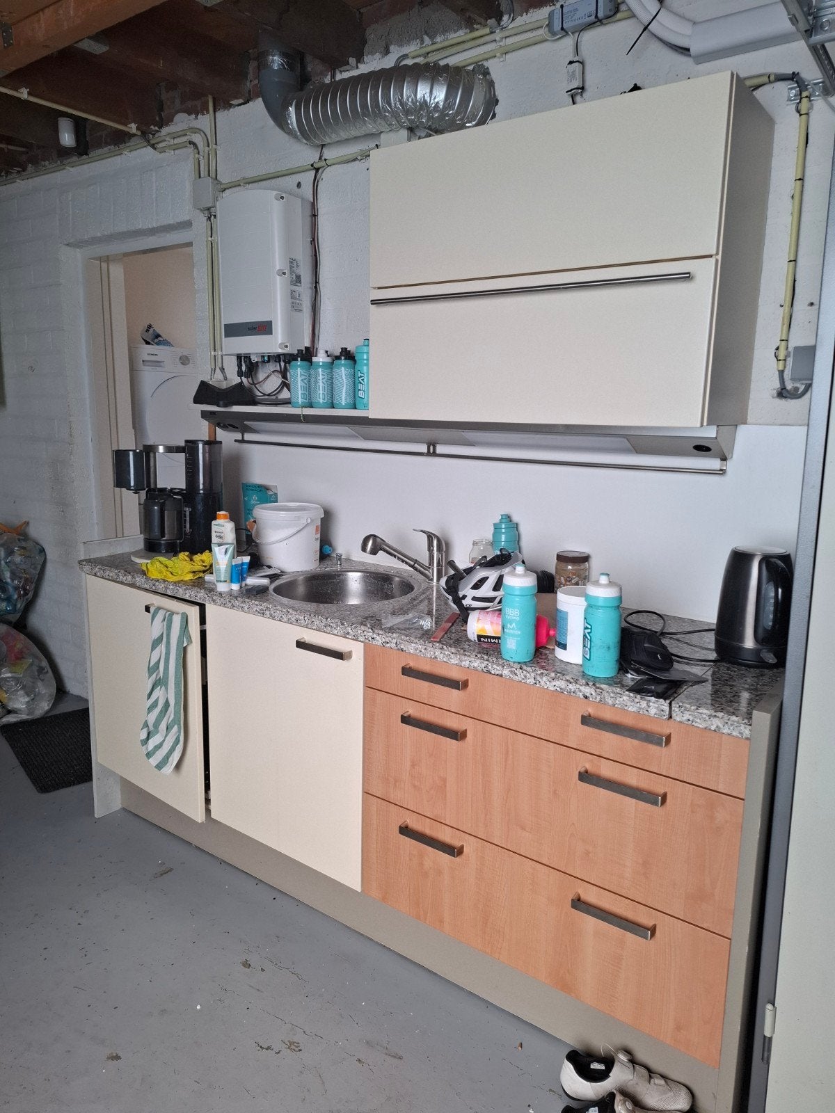 Complete keuken met oven en koelkast ter overname, Ophalen, Gebruikt, Crème, Overige typen