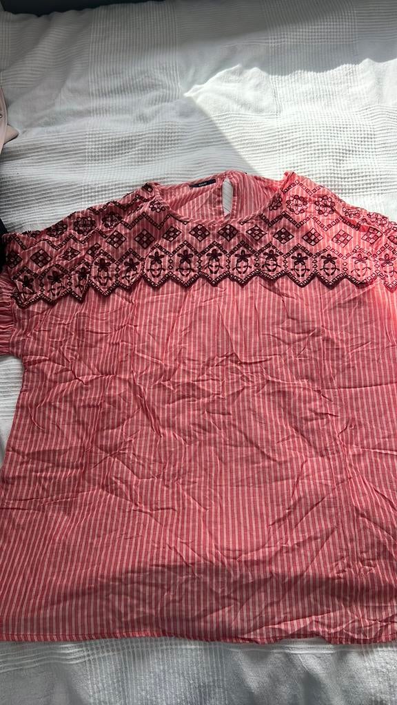 Zalm roze blouse Kiabi 50/52, Ophalen of Verzenden, Zo goed als nieuw, Maat 46/48 (XL) of groter, Roze