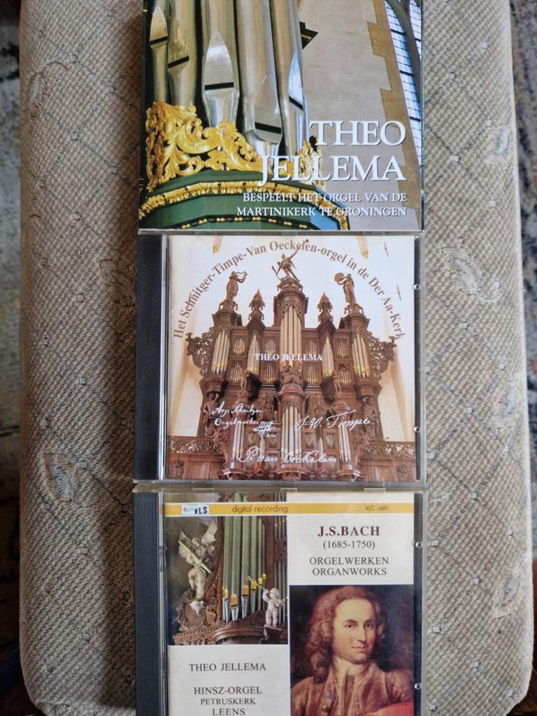 3x Theo Jellema Orgelwerken CD's - Bach e.a., Ophalen of Verzenden, Barok, Gebruikt, Orkest of Ballet