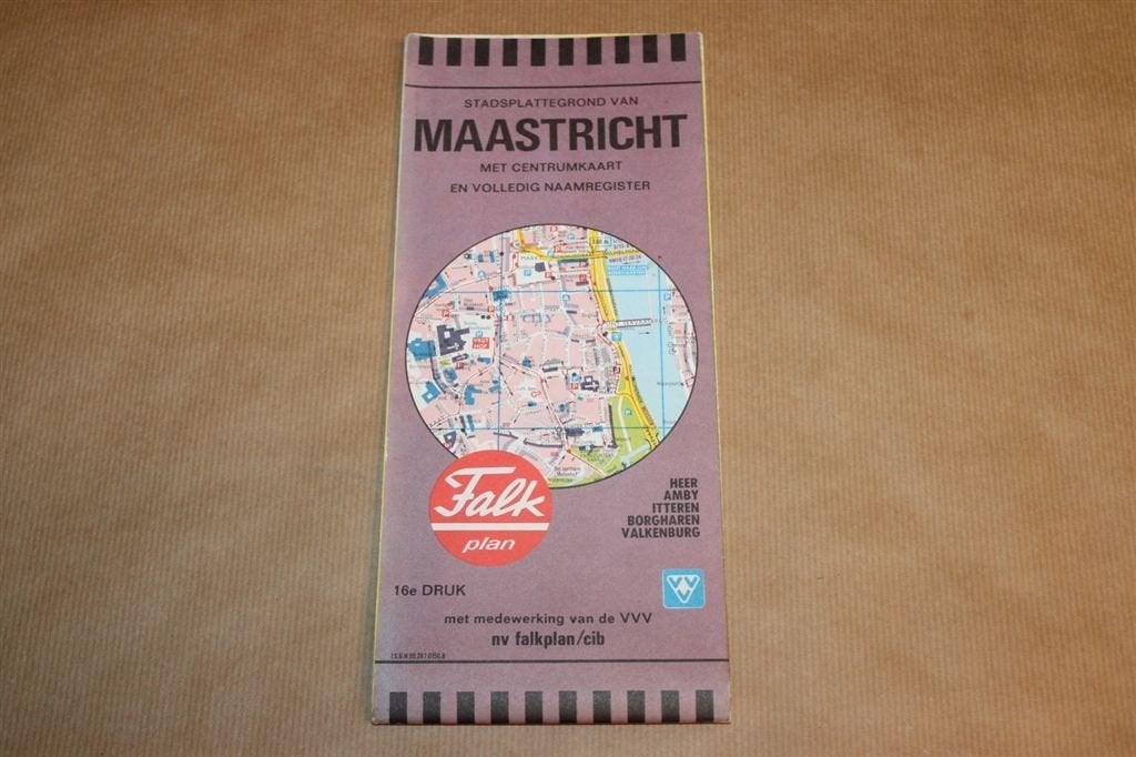 Stadsplattegrond van Maastricht - Falkplan - Ca 1975, Ophalen of Verzenden, 1800 tot 2000, Nederland, Landkaart