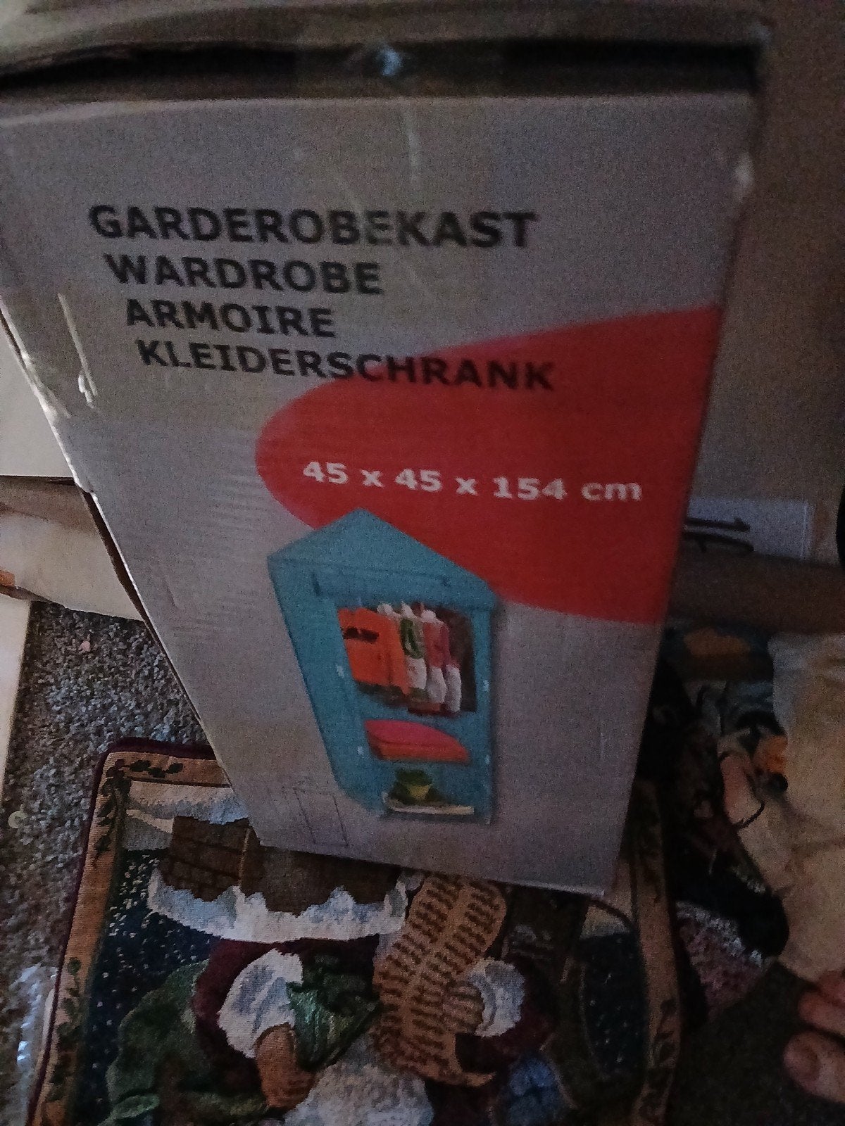 Garderobekast / Kledingkast 45x45x154 cm, Overige materialen, Minder dan 50 cm, Met plank(en), Nieuw