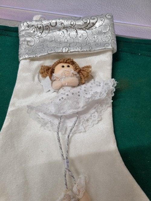 kerstsok met engel [a954], Ophalen of Verzenden, 'T Olde Gre-j, Info@toldegrej.nl, Endepoelstraat 20f Didam