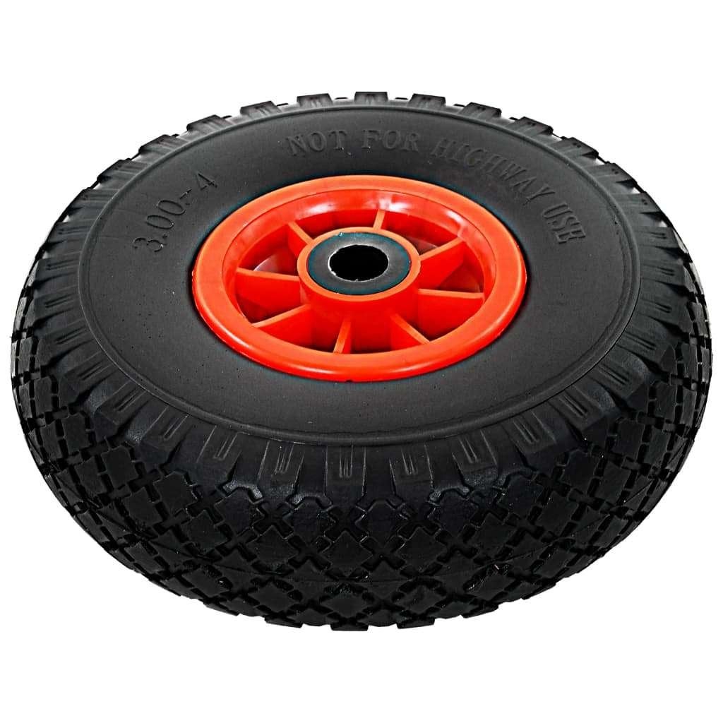 2 Steekwagenwielen massief rubber anti lek PU GRATIS BEZORGD, Overige merken, Verzenden, Nvt, Nvt