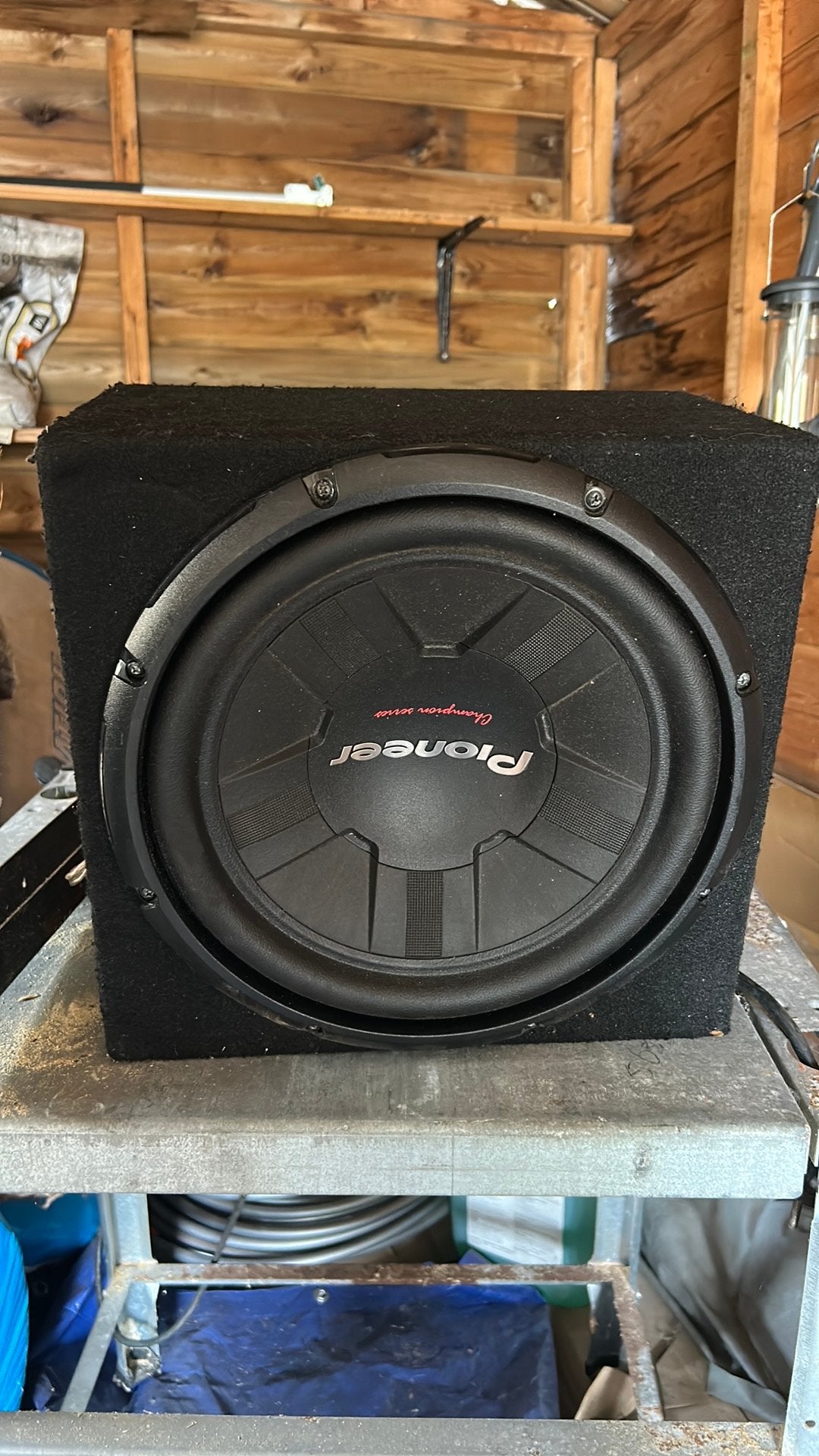Subwoofer + versterker, Ophalen, Zo goed als nieuw