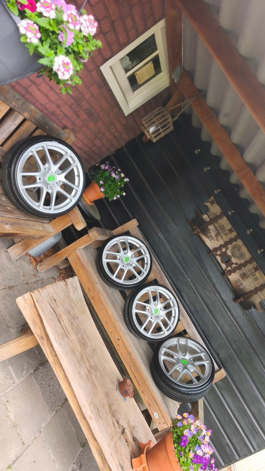 Porsche Cayman Velgen 5x130 met 4x100 Adapters, Ophalen, Gebruikt, Banden en Velgen, Personenwagen