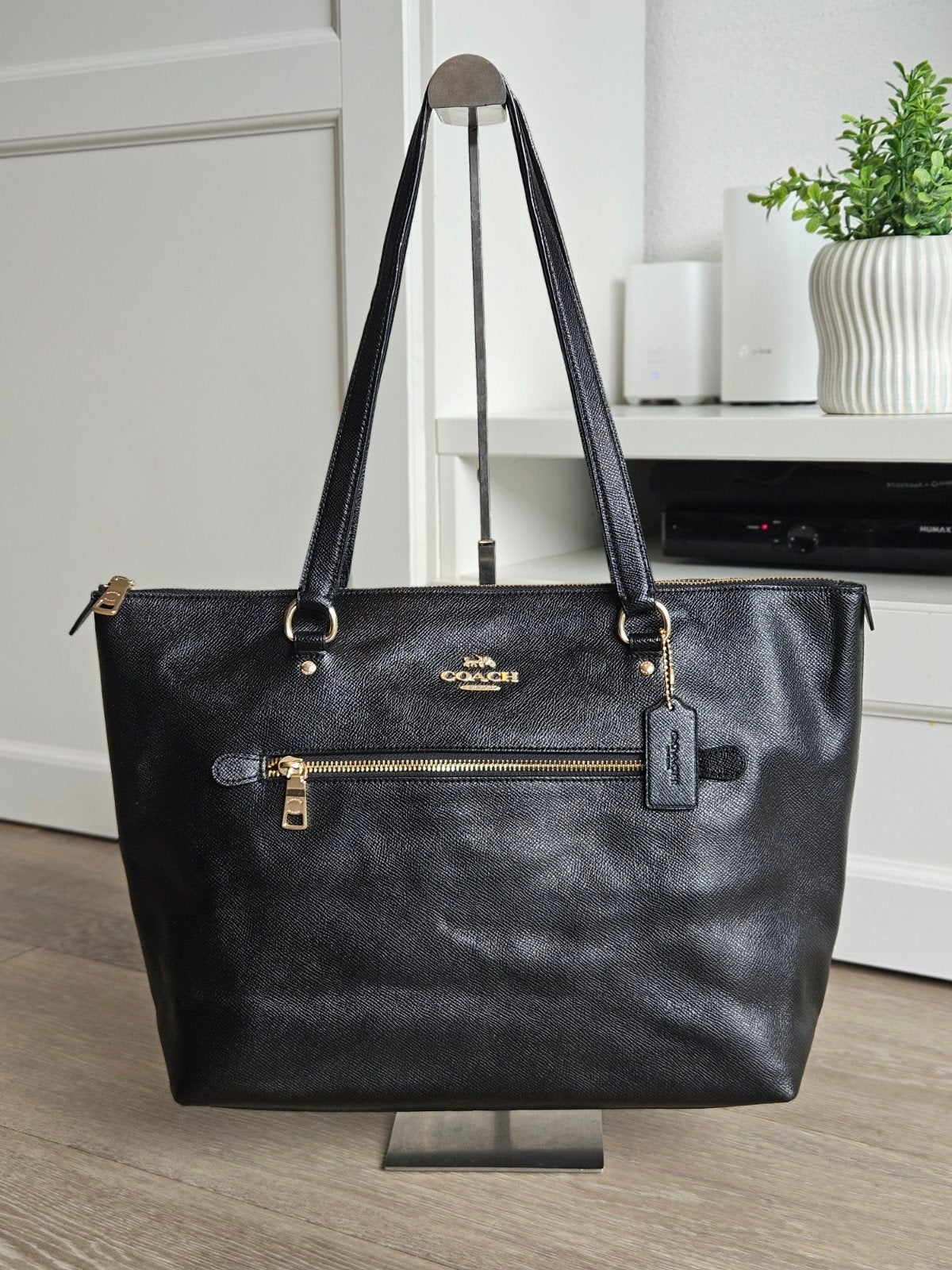Coach City Zip Leren Shopper Tas ZGAN, Ophalen of Verzenden, Zo goed als nieuw, Zwart, Shopper