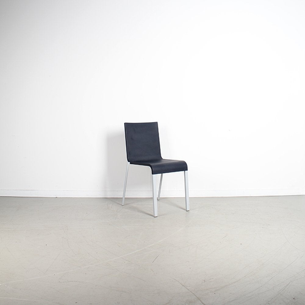 3x Vitra Maarten van Severen 03 Stoel Donkerblauw Stapelbaar, Niet ingevuld, Kunststof, Twee, Niet ingevuld