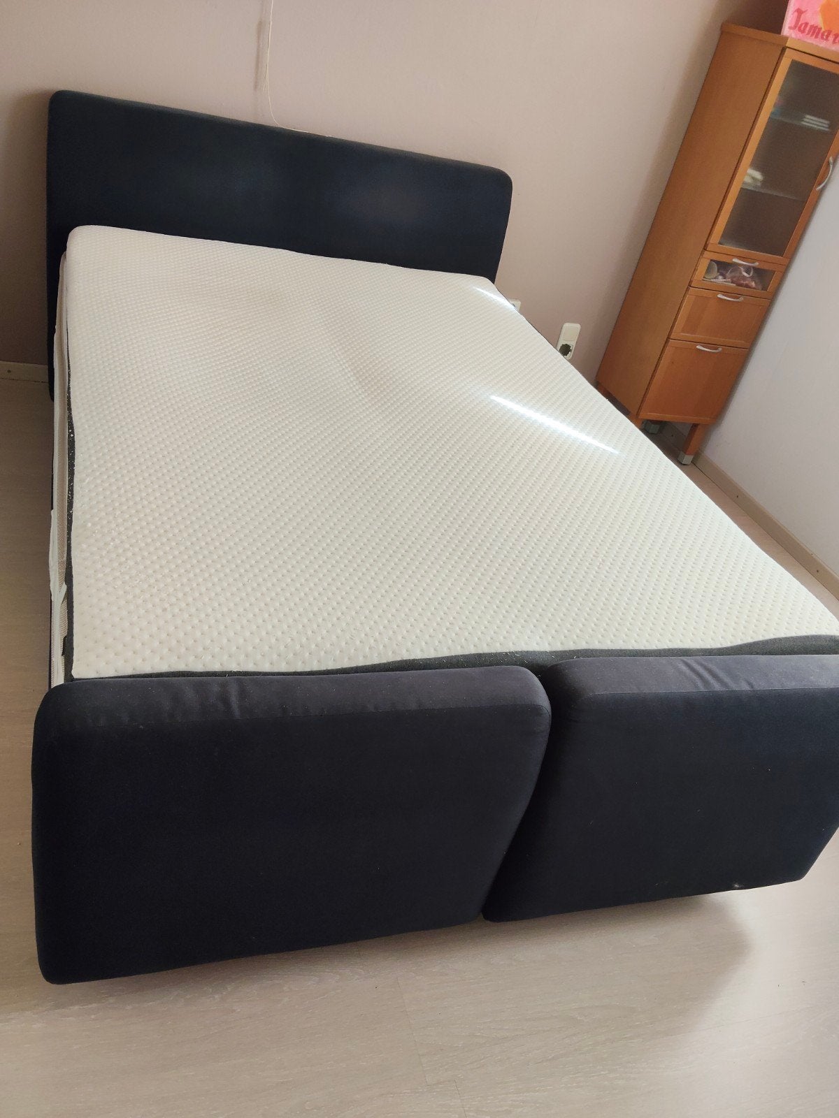 Swiss Sense boxspring, Ophalen, Gebruikt, Blauw, Tweepersoons