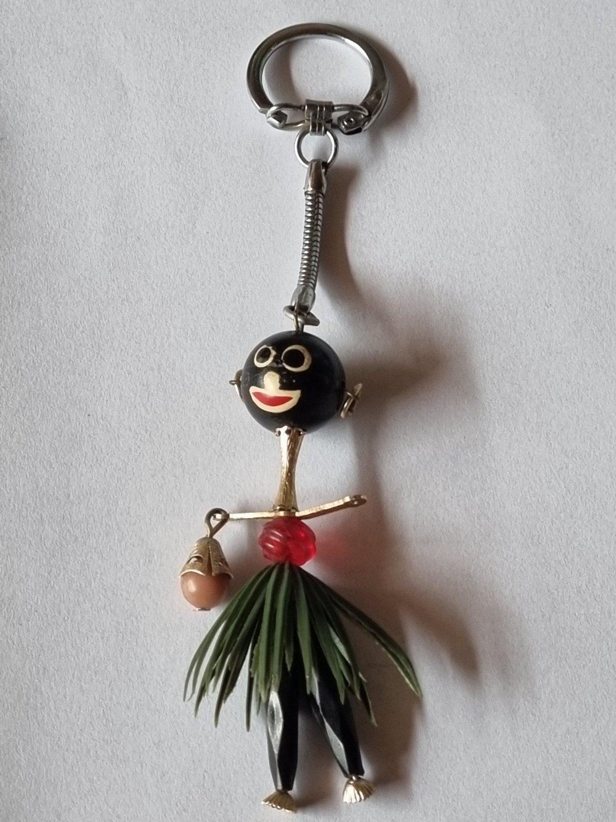 Vintage sleutelhanger met poppetje, Ophalen of Verzenden, Gebruikt, Overige typen