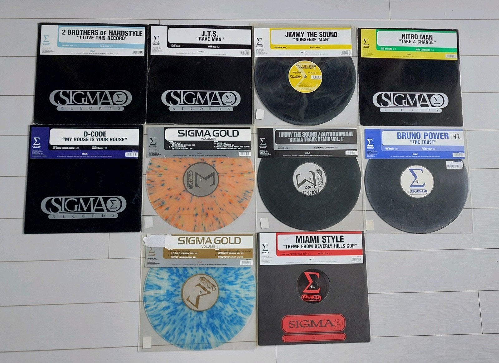21x Sigma Records Early Italian Hardstyle vinyl 2002-2006, Ophalen, Gebruikt, 12 inch, Disco