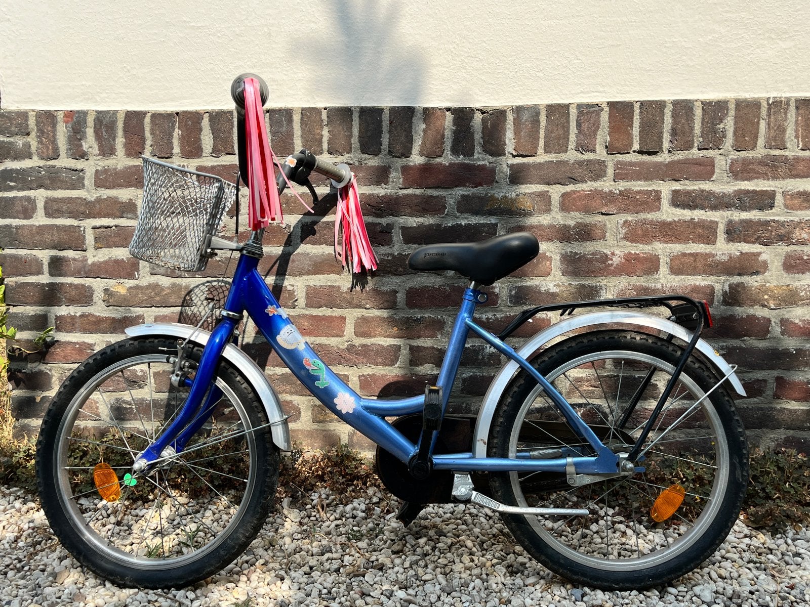 Meisjesfiets 18 inch blauw, Ophalen, Gebruikt, Terugtraprem, 16 tot 20 inch