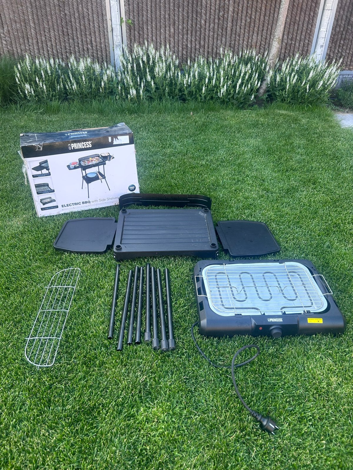 Princess elektrische BBQ met zijplanken - Gebruikt, Tuin en Terras, Ophalen, Gebruikt