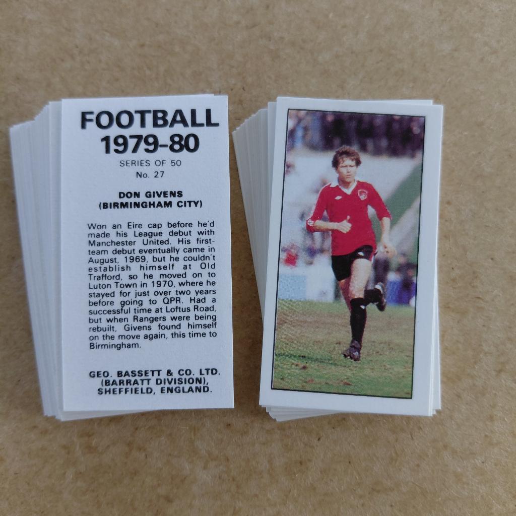 Football 1979-80 complete set 50 gum cards Barratt Bassett, Verzamelen, Ophalen, Zo goed als nieuw, Buitenlandse clubs, Poster, Plaatje of Sticker