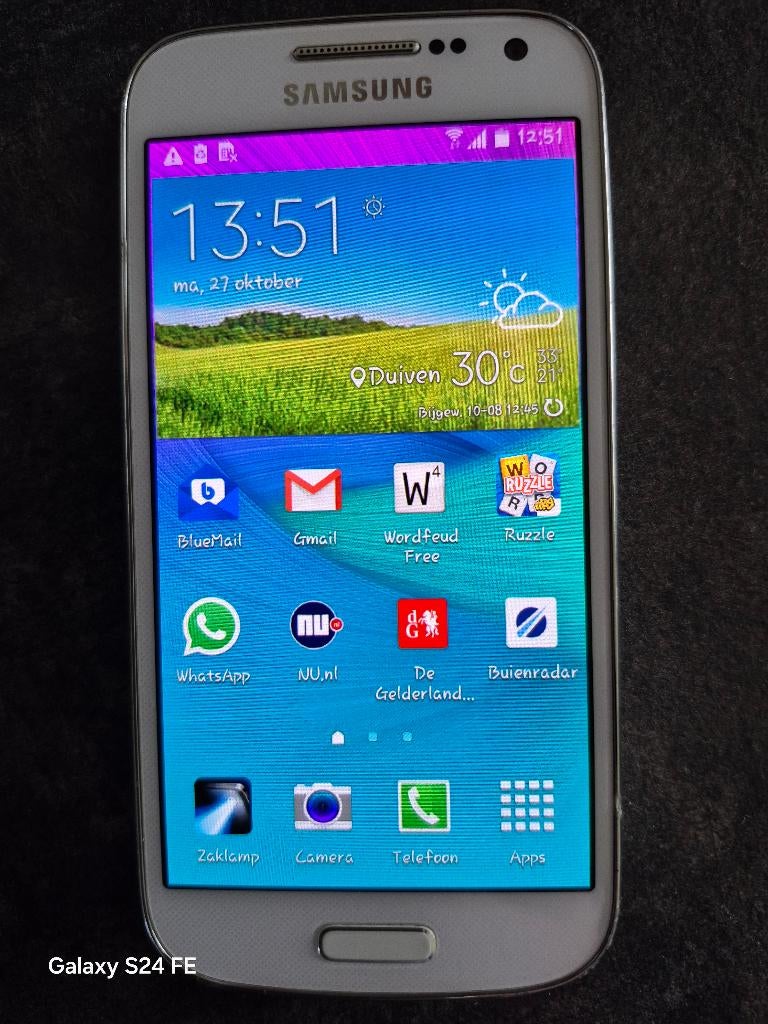 Samsung Galaxy S4 mini, Gebruikt, Overige modellen, Wit, Touchscreen