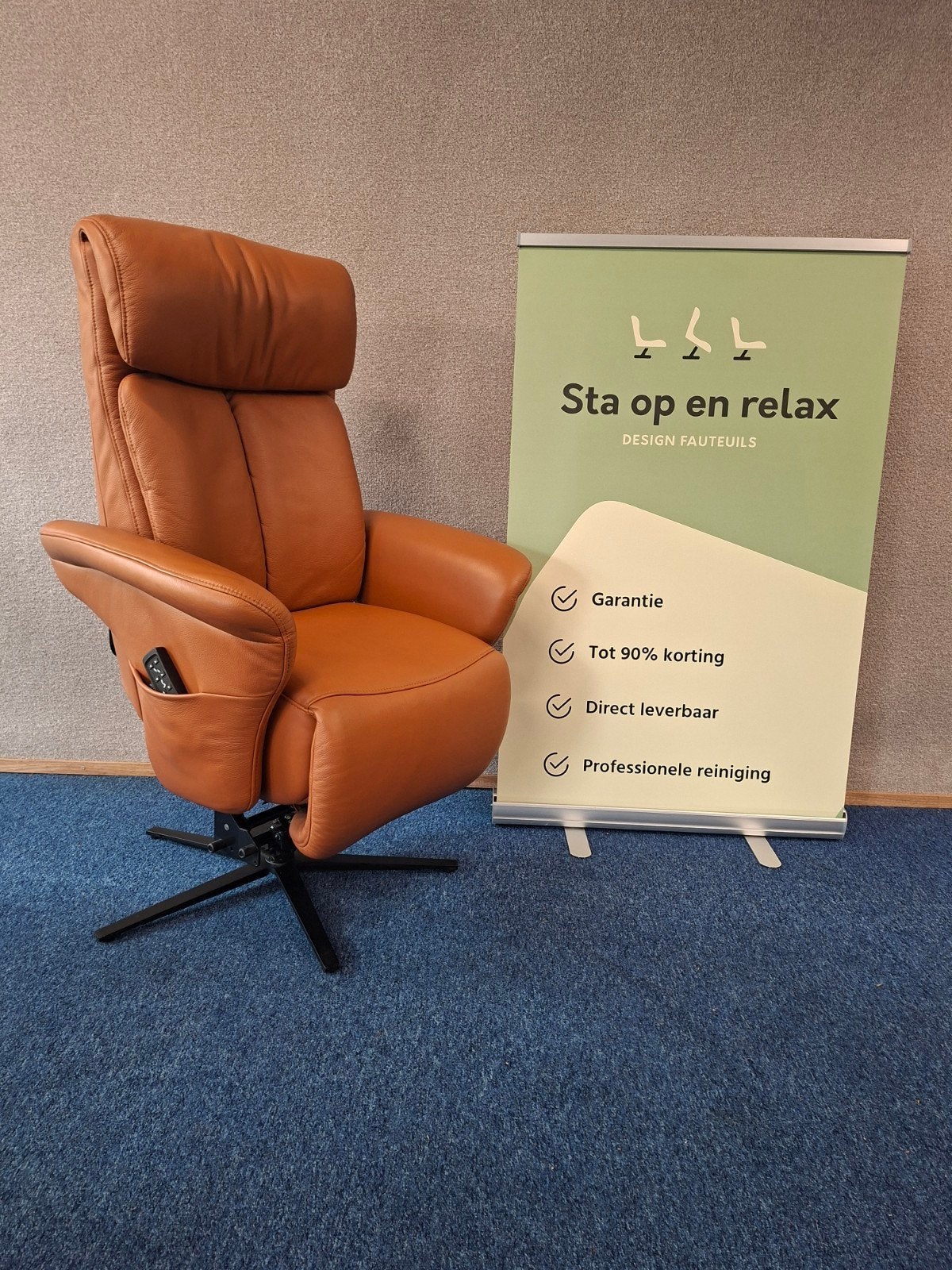 sta op relax fauteuil Meubelzorg Sublime ZGAN evt op accu, Minder dan 75 cm, Hoofdstraat 60 Schijndel, Ophalen of Verzenden, Zo goed als nieuw