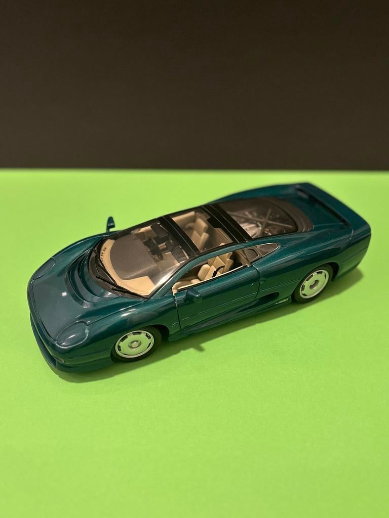 (#31). Modelauto 1:18 Groene Jaguar XJ220, Ophalen of Verzenden, Gebruikt, Auto, Maisto