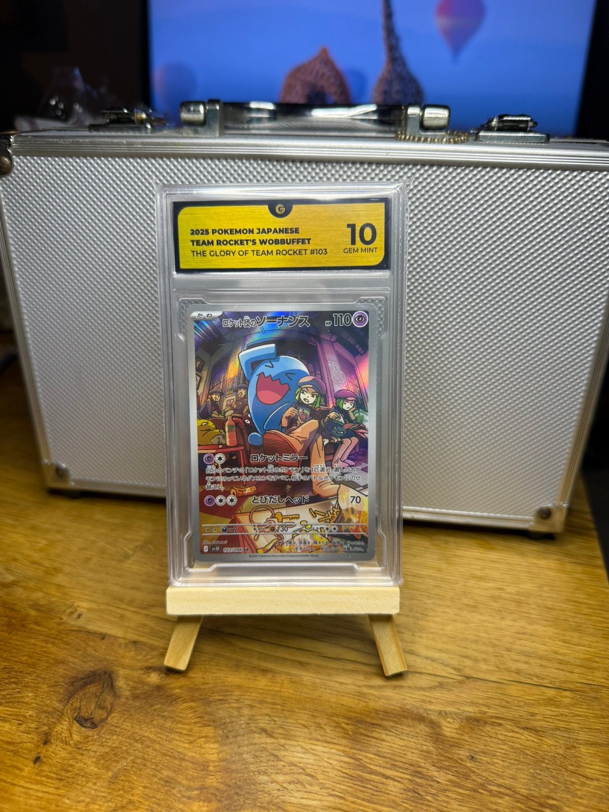 Wobbuffet PSA 10 Graded Glory of Team Rocket sv10 103/098, Ophalen of Verzenden, Zo goed als nieuw