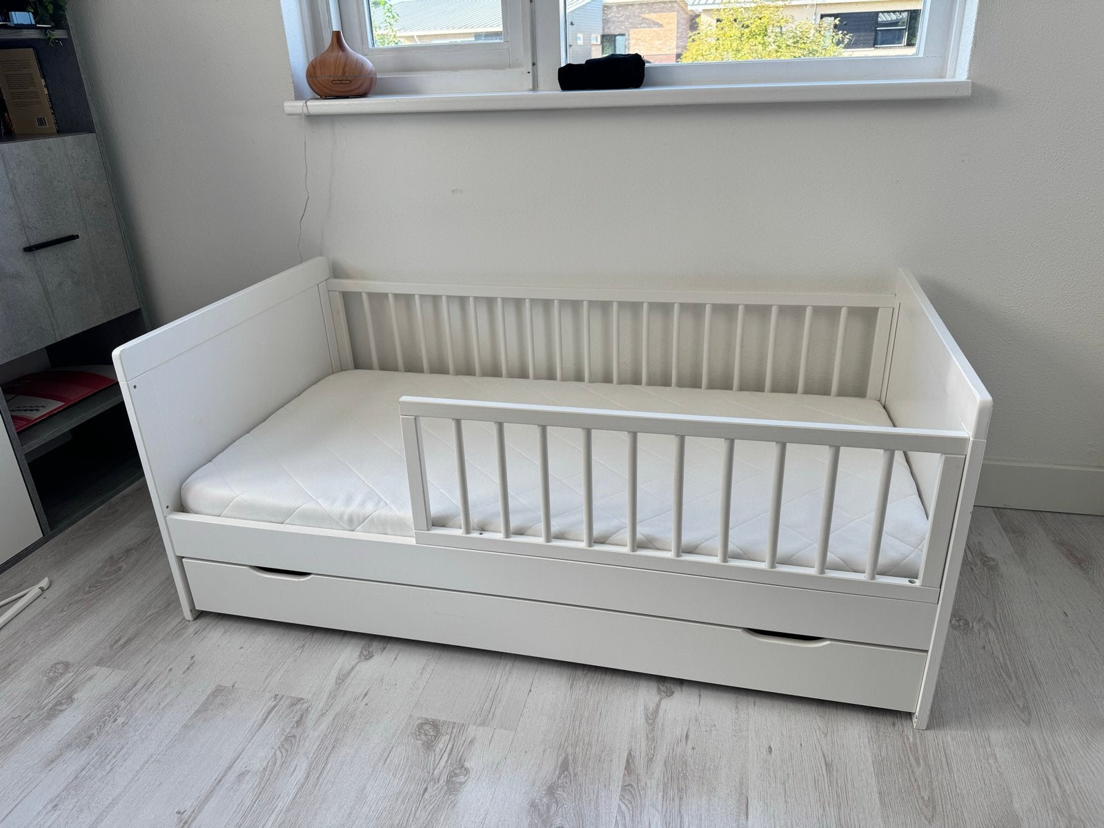 Petite Amélie Vivien Leon Kinderbed met lade, Ophalen, Wit, 190 cm of minder, Zo goed als nieuw