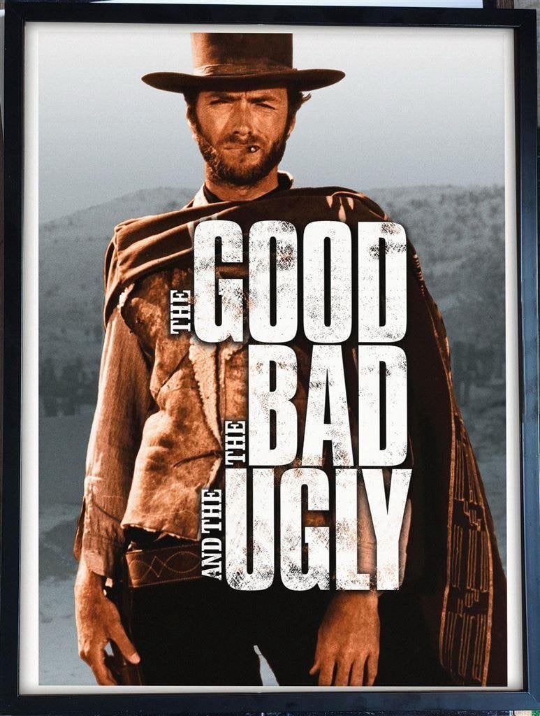 [Film Poster in Frame] The Good the Bad and the Ugly, Verzenden, Nieuw, A1 t/m A3, Film en Tv