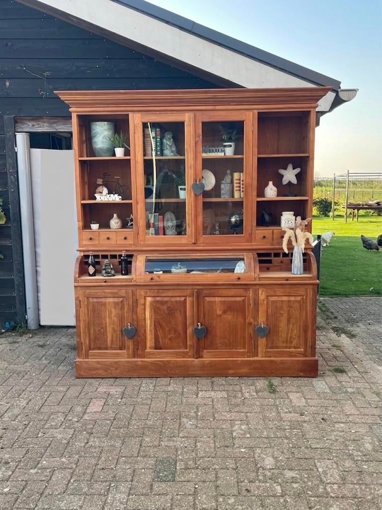 Unieke Apothekerskast Buffetkast Vitrinekast, Gratis Bezorgd, 200 cm of meer, Glas, Nieuw, Ophalen of Verzenden