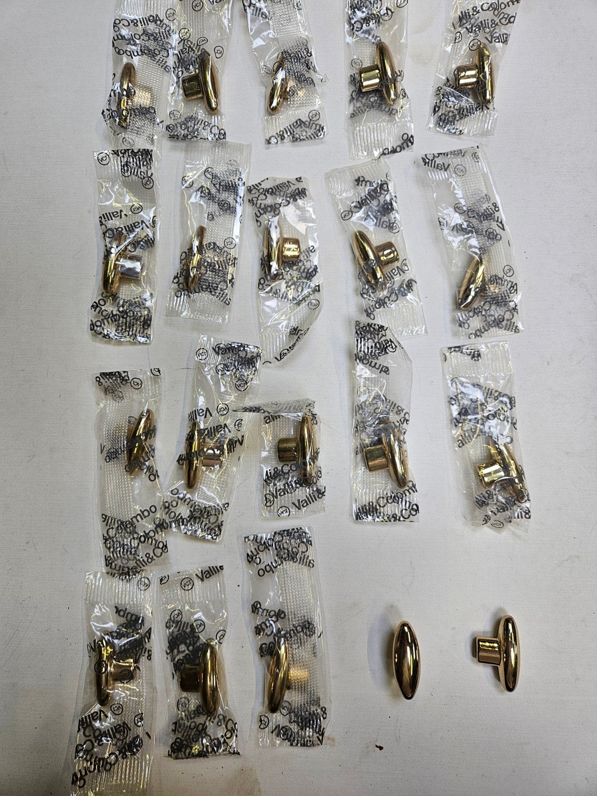 20x Meubelknop 35x13mm messing gepolijst, Koper of Messing, Onbekend, Ophalen of Verzenden, Zo goed als nieuw