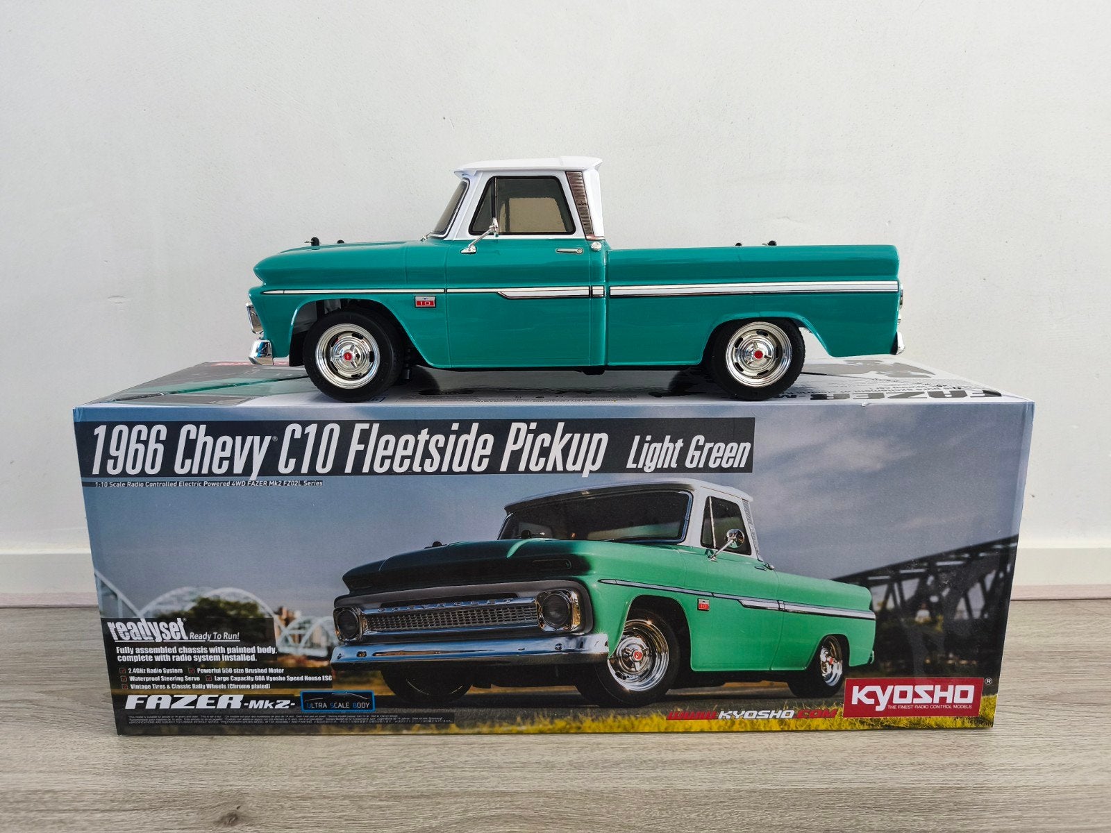 Kyosho Fazer Chevy C10 - Zo goed als nieuw, Elektro, Ophalen of Verzenden, Zo goed als nieuw, Schaal 1:10