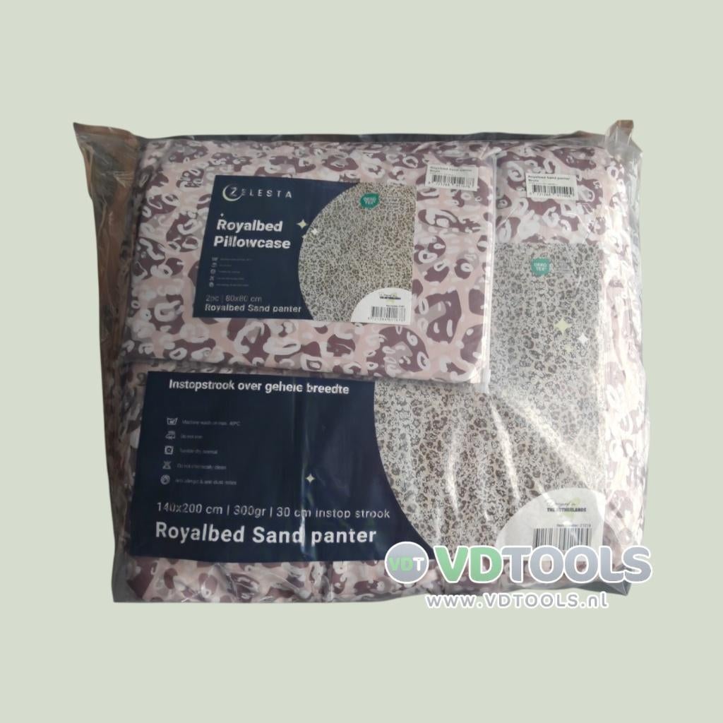 Royalbed SandPanter met instopstrook 140x200 + kussenslopen, 5405AS, Nieuw, Deken of Dekbed, Info@vdtools.nl
