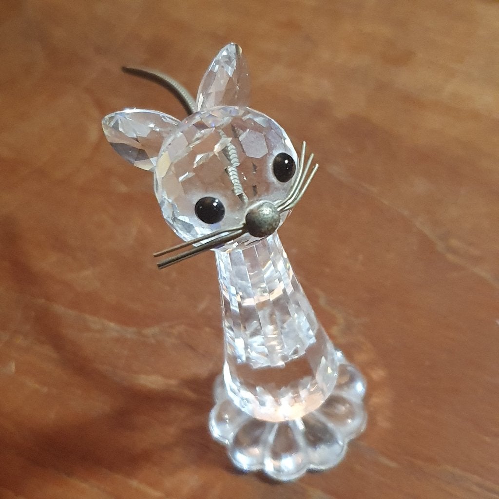 Swarovski staande kat, Verzamelen, Swarovski, Ophalen, Zo goed als nieuw, Figuurtje