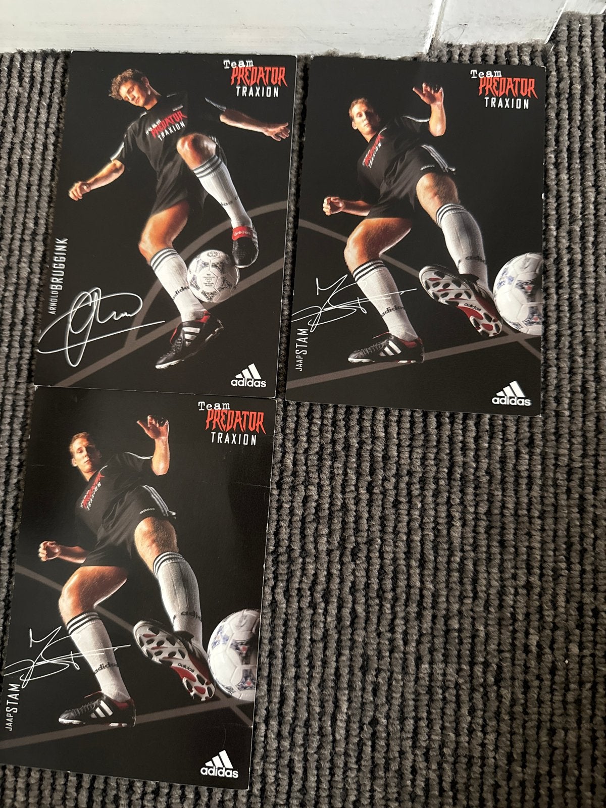 Adidas Team Predator Traxion Spelerskaarten (Jaap Stam, Arno, Verzamelen, Ophalen of Verzenden, Gebruikt, Overige sporten, Spelerskaart