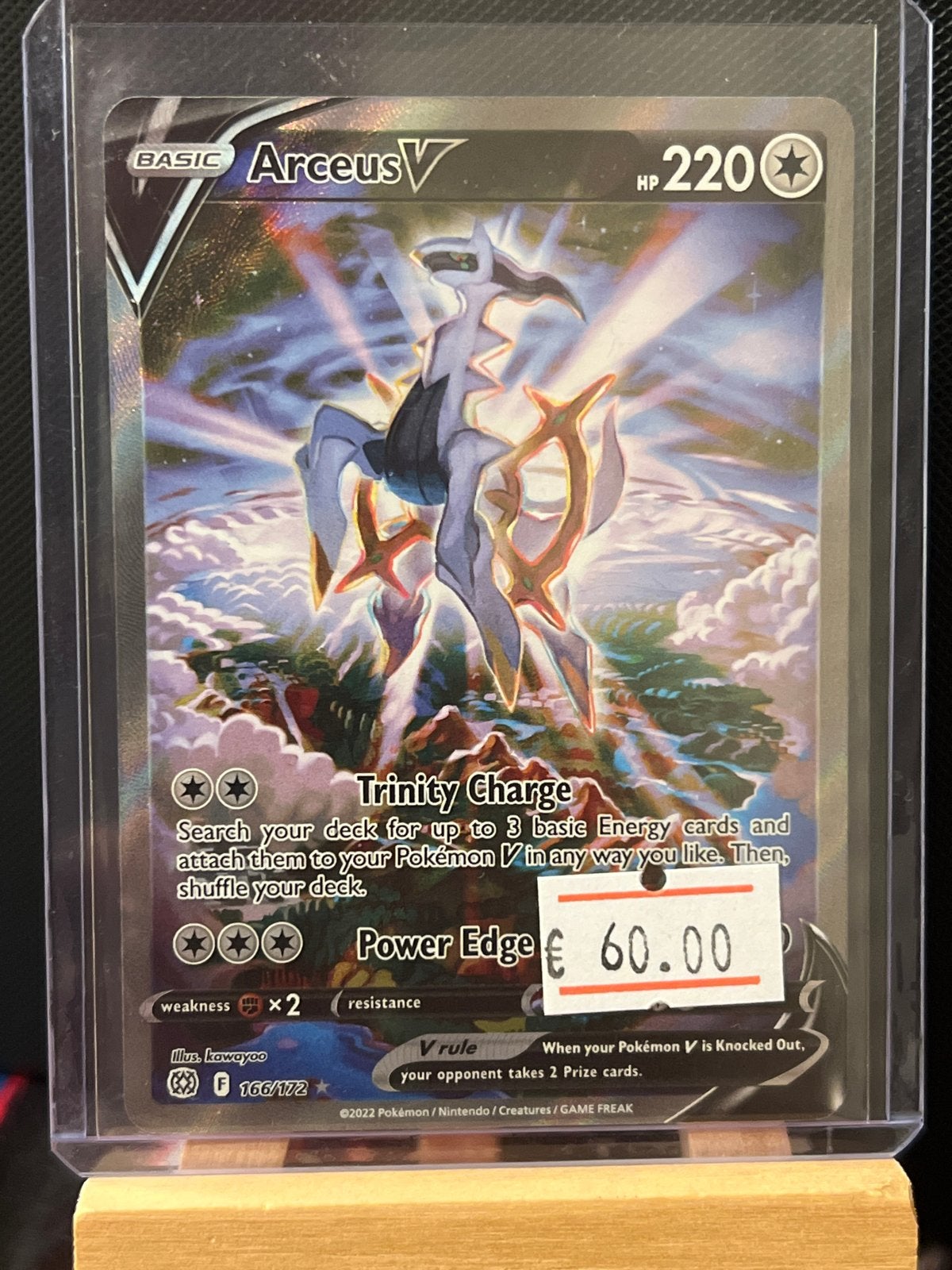 Arceus V 166/172 Full Art Pokémon Kaart, Ophalen of Verzenden, Zo goed als nieuw, Losse kaart