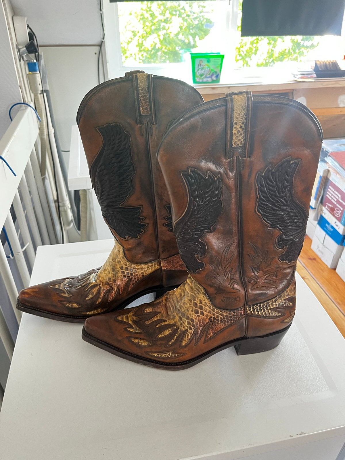 Sancho Boots Westernlaarzen Maat 45, Ophalen, Gedragen, Bruin, Boots