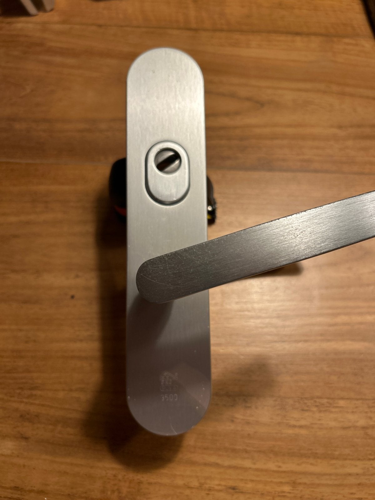 Hoppe senioren Veiligheidsbeslag met krukken, PC-maat 72mm, Ophalen of Verzenden, Zo goed als nieuw, Overige materialen, Overige typen