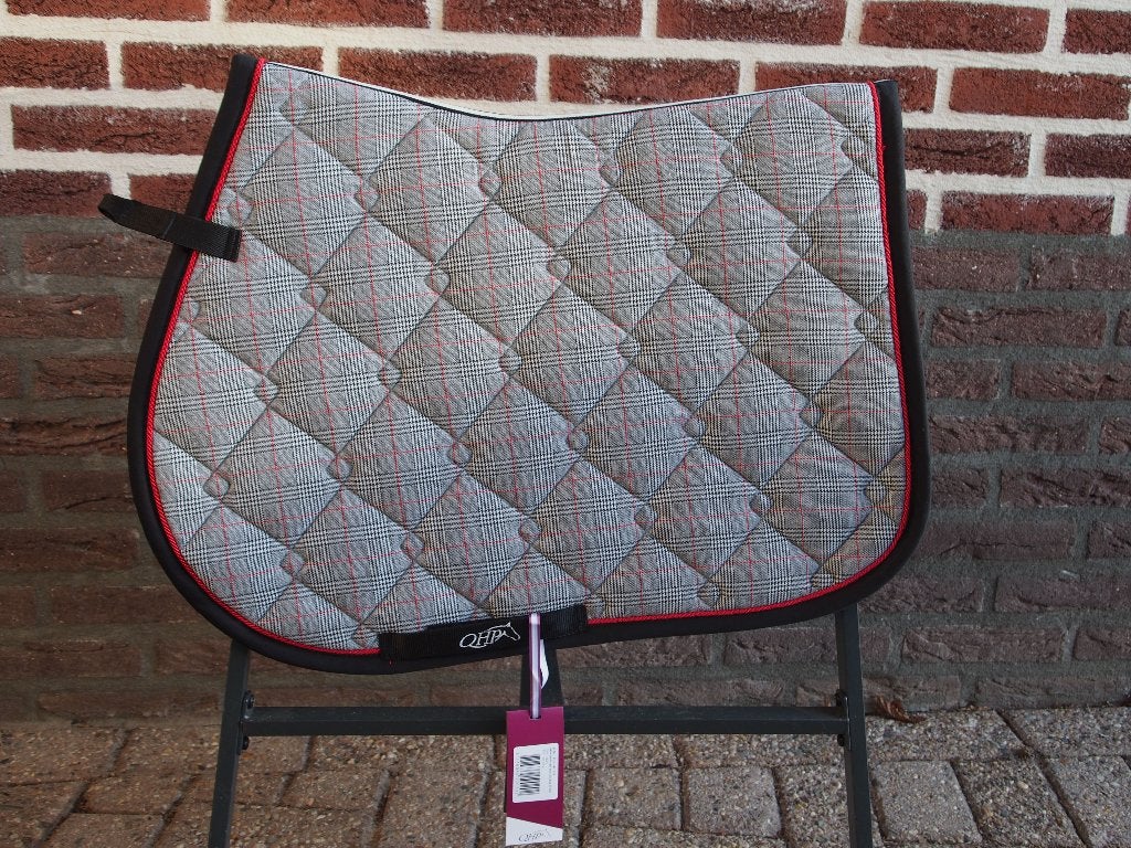 QHP Saddle Pad Check Grey GP Full, Full (L), QHP, Nieuw, Ophalen of Verzenden