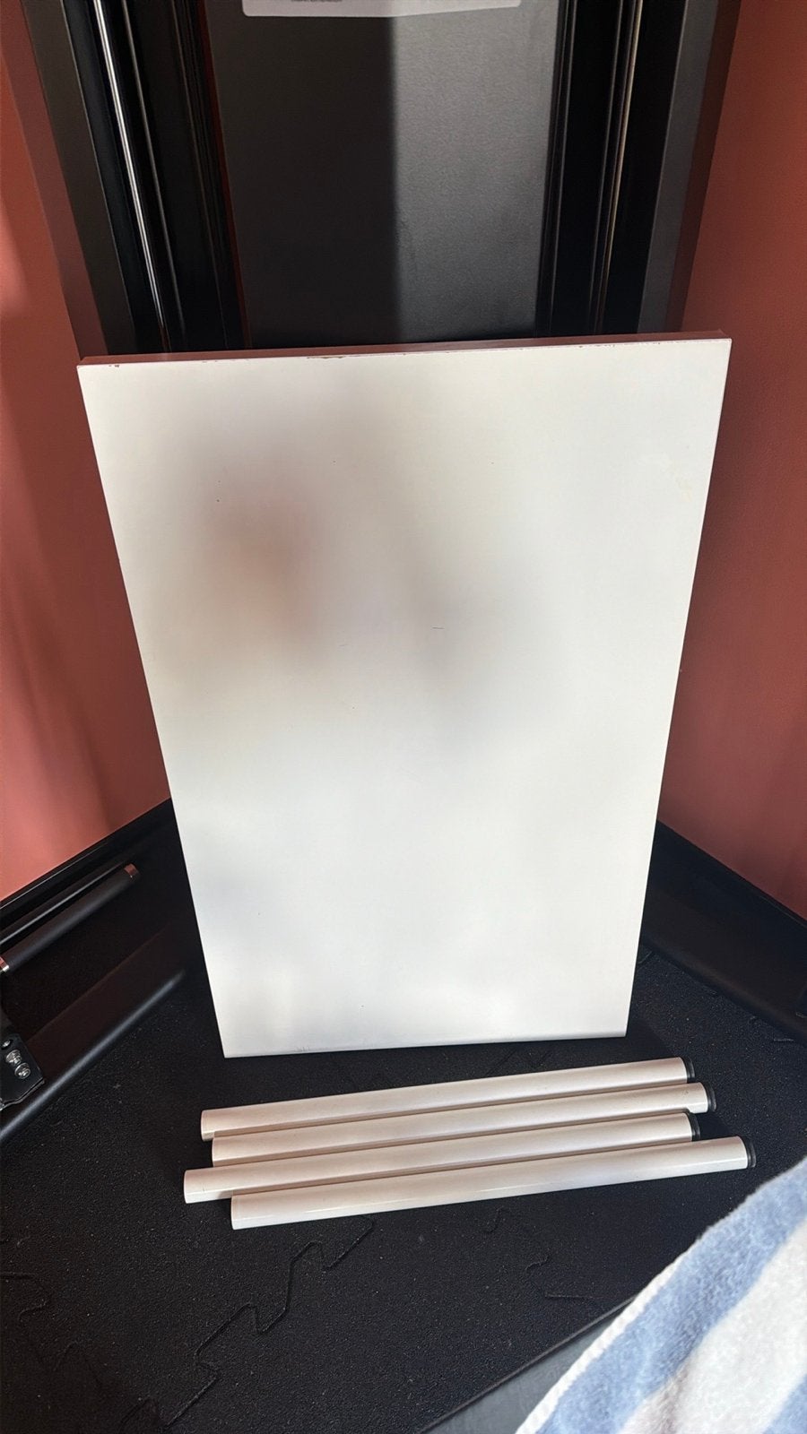 Witte tafel met losse poten LINNMON IKEA, Ophalen, Gebruikt