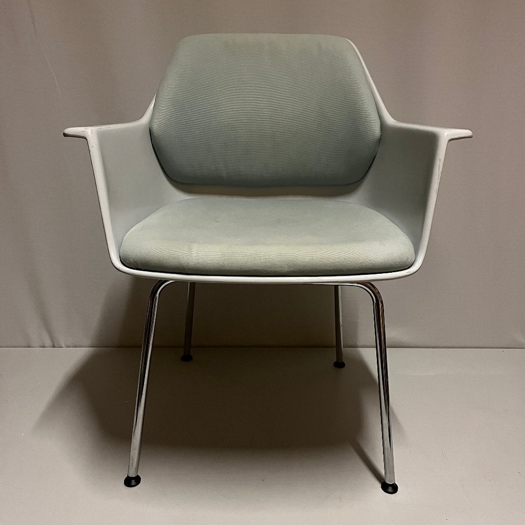 jaren 70 kuipstoel Georg Leowald voor Wilkhahn, Huis en Inrichting, Stoelen, Gebruikt, Wit, 70s, Ophalen