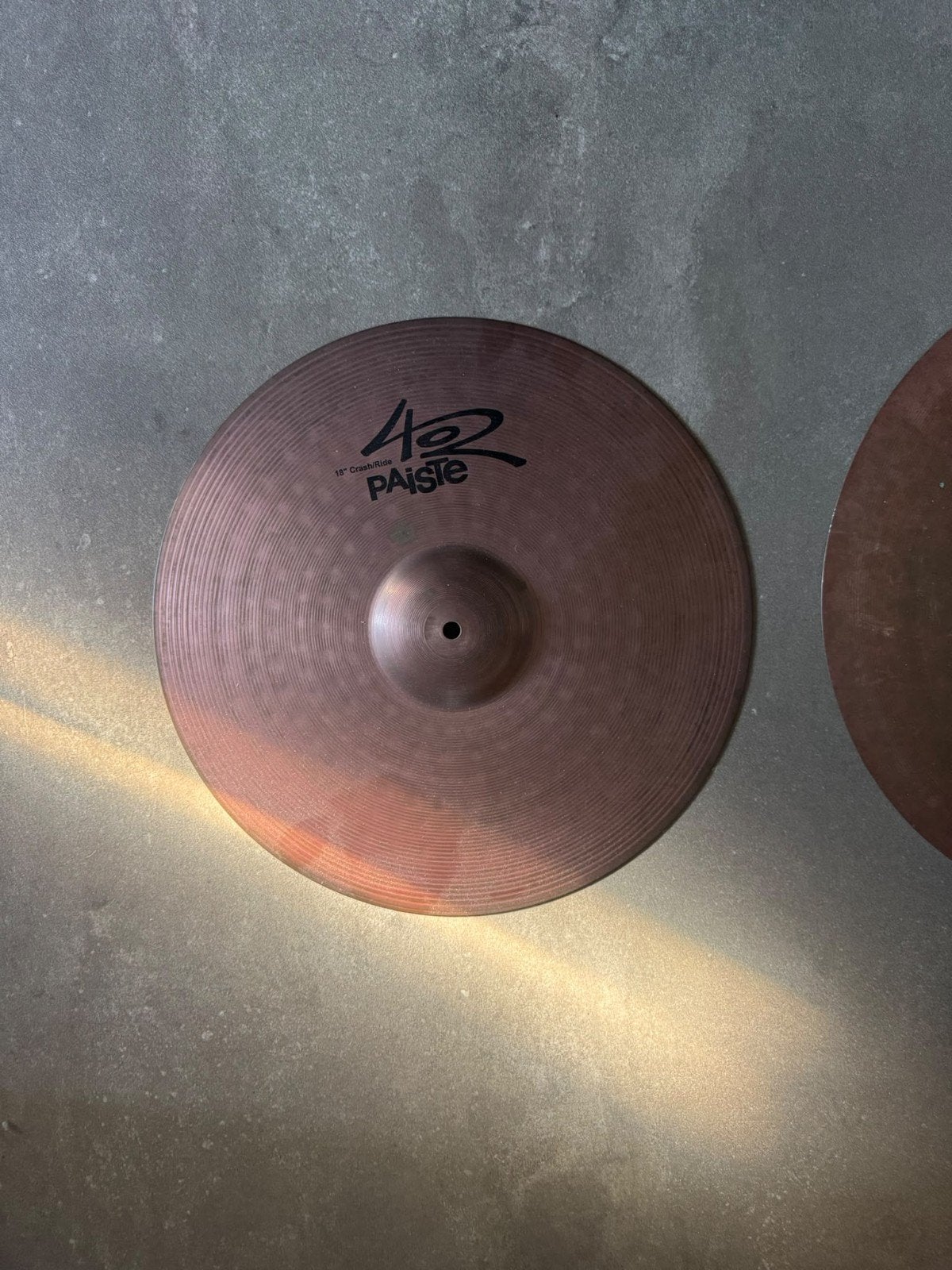 Paiste 402 18" Crash/Ride bekken, Muziek en Instrumenten, Ophalen of Verzenden, Gebruikt, Overige merken