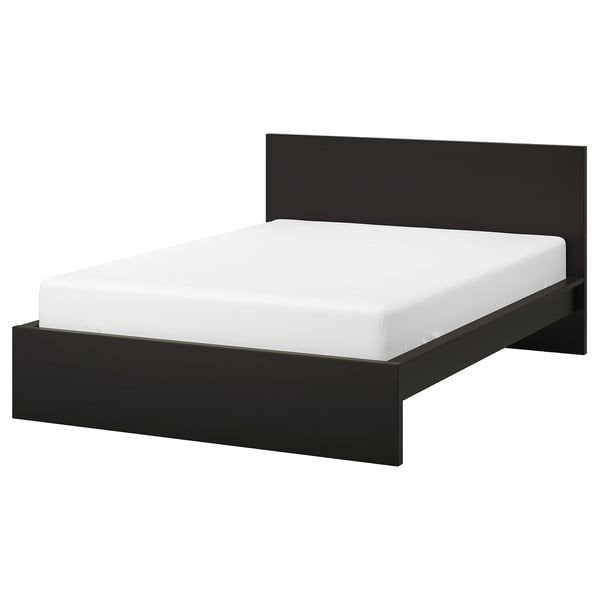 Ikea Malm 180x200 incl lattenbodem, Huis en Inrichting, Ophalen, Gebruikt, Zwart, Tweepersoons