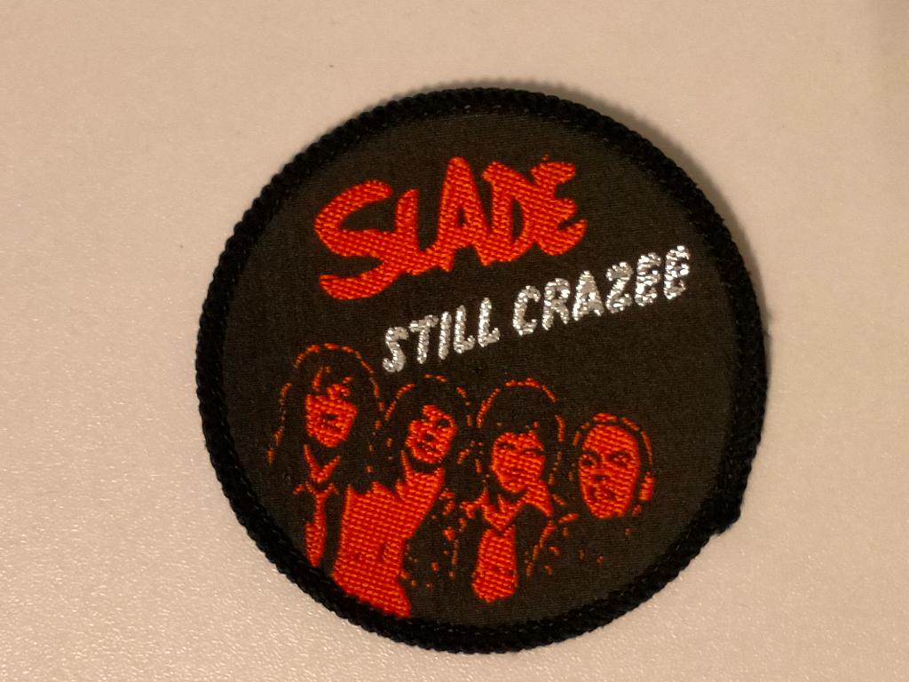 Slade Still Crazee vintage rare logo patch embleem rock rond, Verzamelen, Ophalen of Verzenden, Nieuw, Kleding