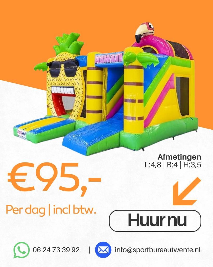 Springkussen te huur, Ophalen, Zo goed als nieuw