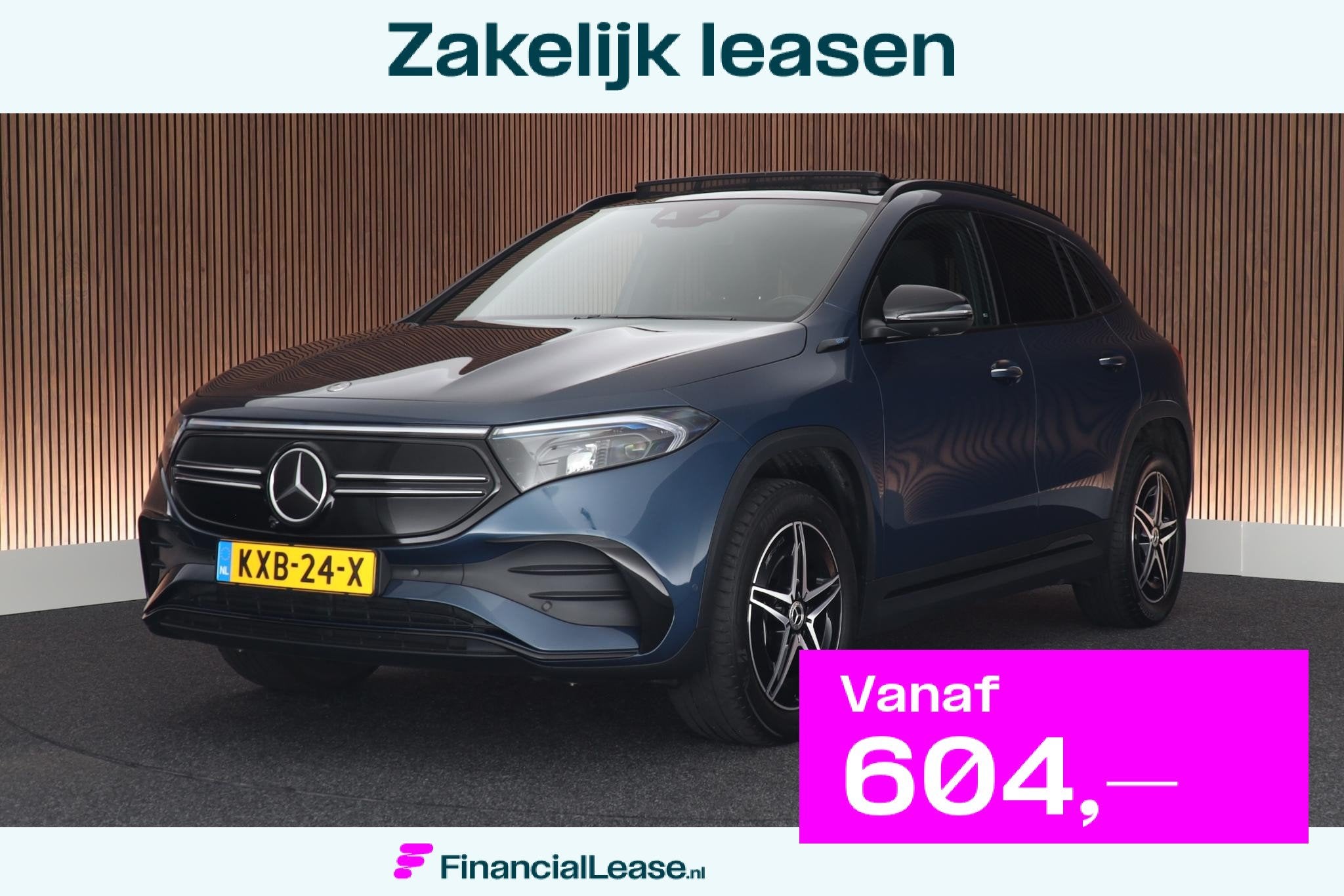 Mercedes-Benz EQA 250 190pk AMG Line 67 kWh SOH 98% Trekhaak, 1940 kg, Gebruikt, 190 pk, Blauw
