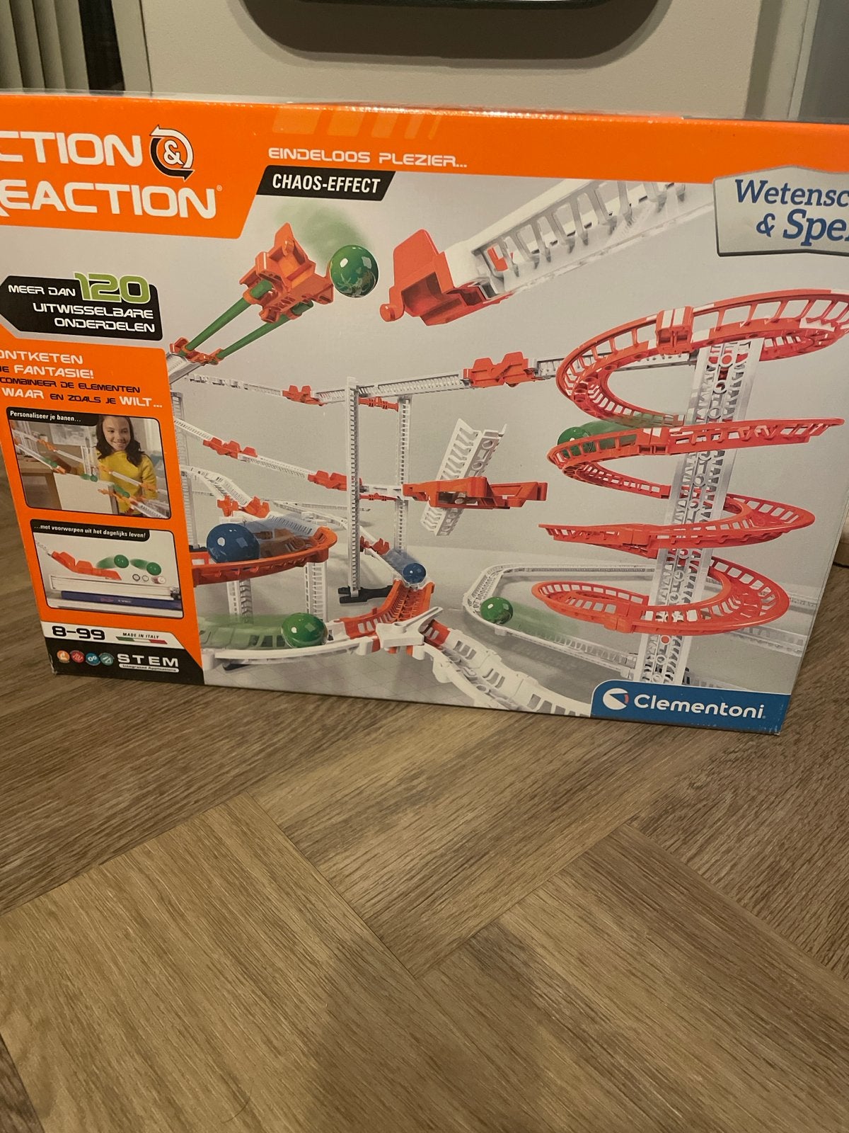 Clementoni Action & Reaction knikkerbaan - Chaos-Effect, Ophalen of Verzenden, Zo goed als nieuw, Bouwen